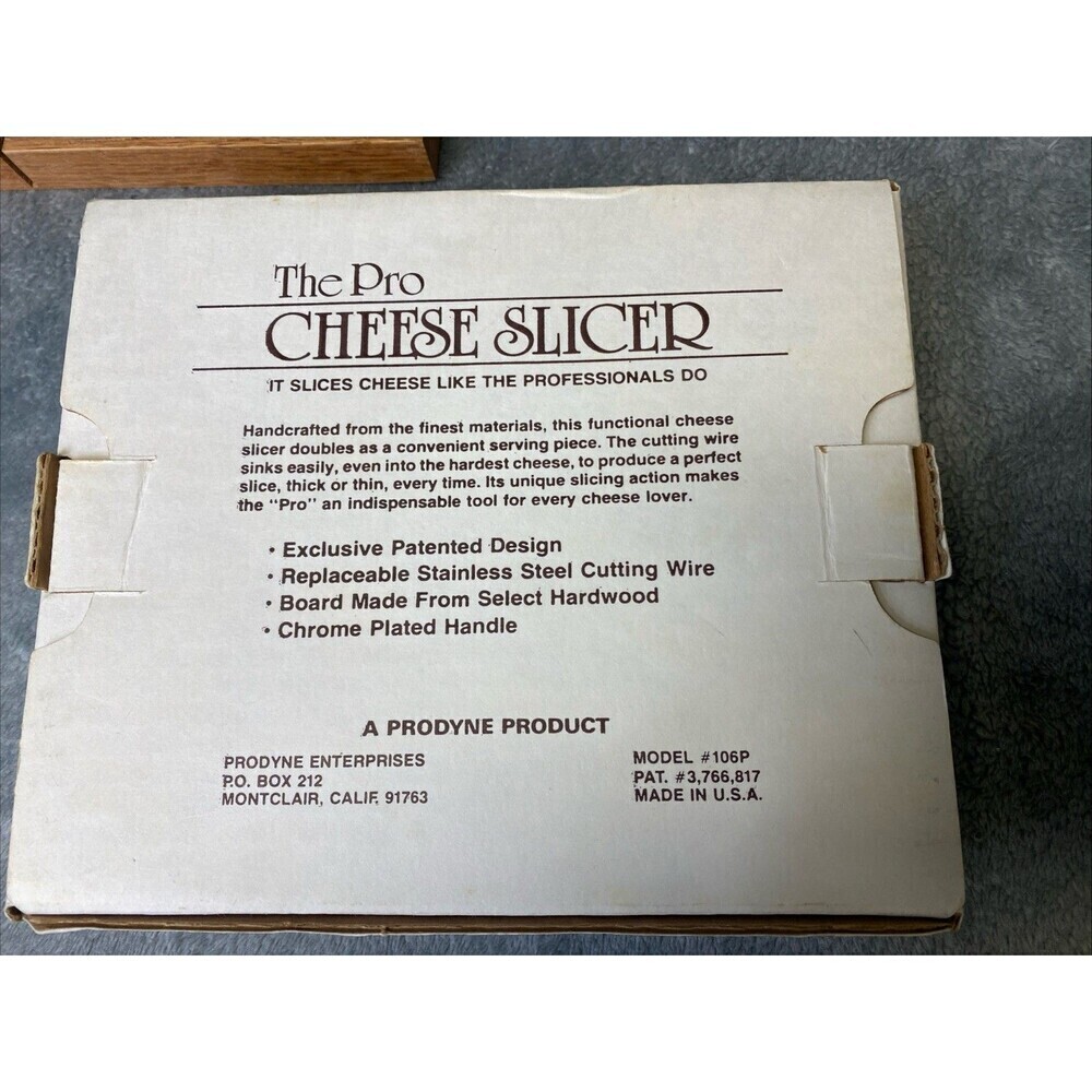 The Pro Cheese Slicer Solid Oak For Charcuterie Boards Slicing Cheese VTG - Picture 10 of 11